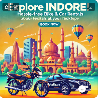 Explore Indore with Ease: Hassle-Free Bike and Car Rentals Through Motoshare