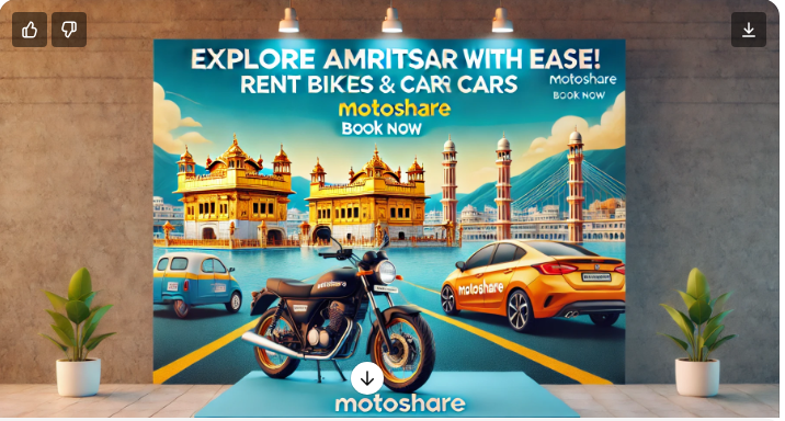 Explore Amritsar Effortlessly with Motoshare: Your One-Stop Solution for Bike and Car Rentals