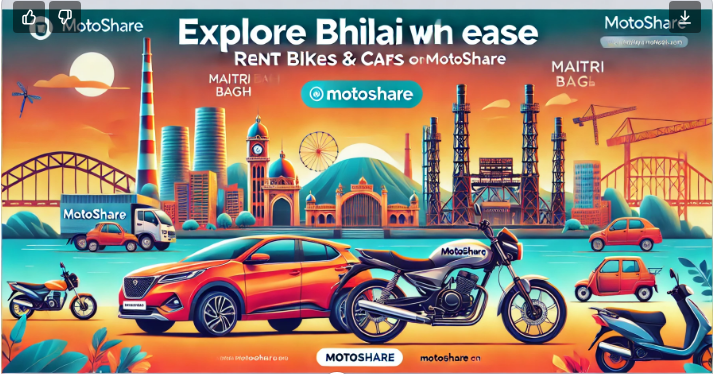 Explore Bhilai with Ease: Seamless Bike and Car Rentals from Motoshare