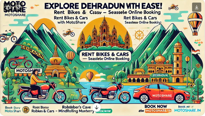 Explore Dehradun with Ease: Bike and Car Rentals Now Available on Motoshare