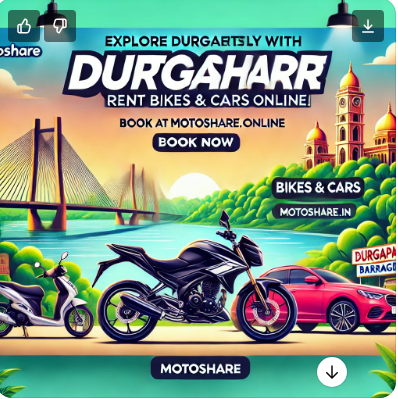 Explore Durgapur Effortlessly: Rent Bikes and Cars Online with Motoshare