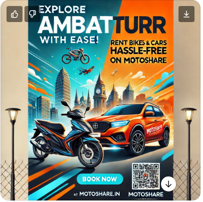 Explore Ambattur with Ease: Rent Bikes and Cars Hassle-Free on Motoshare