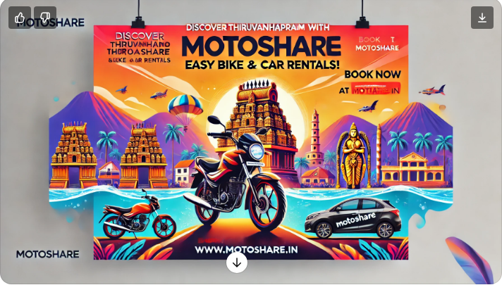 Discover Thiruvananthapuram with Motoshare: Easy Bike and Car Rentals for Your Journey